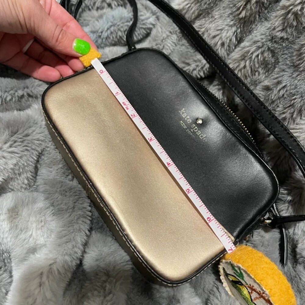 Kate Spade New York Black & Gold Colorblock Camera Crossbody - Picture 2 of 7